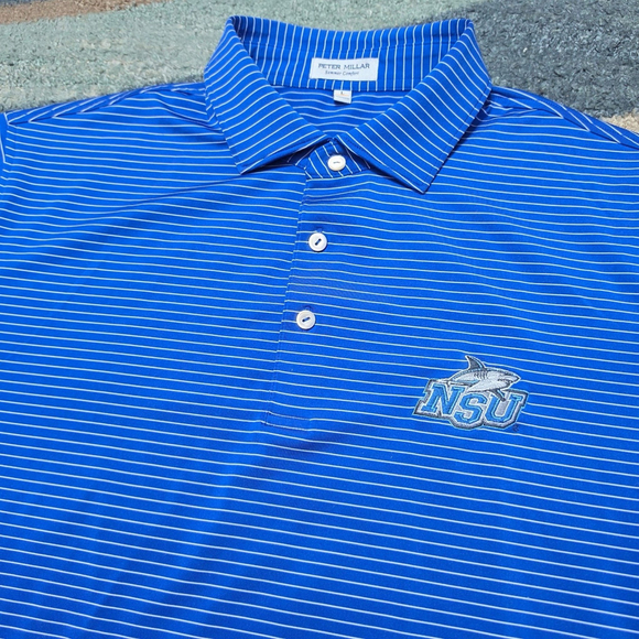 Peter Millar Other - Peter Millar Polo Shirt Mens L Blue Check Summer Comfort Embroidered NSU